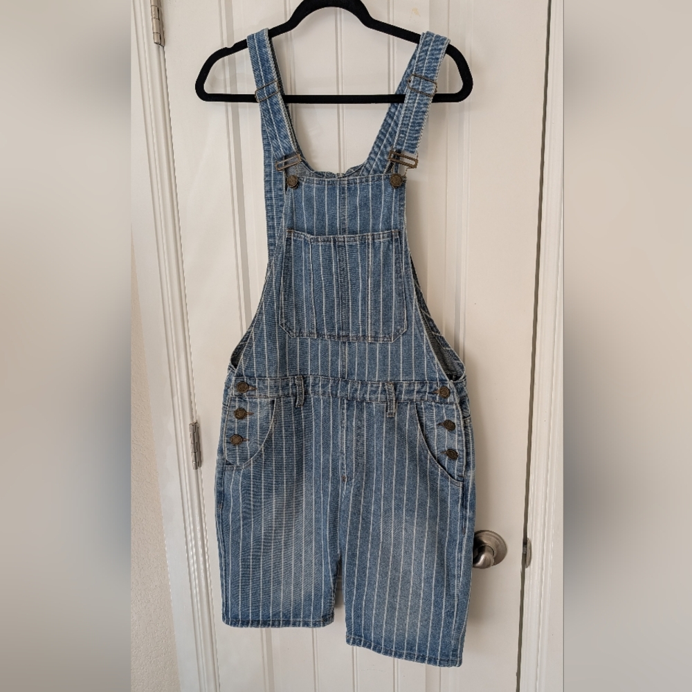 Boohoo Denim Striped Women's Overalls